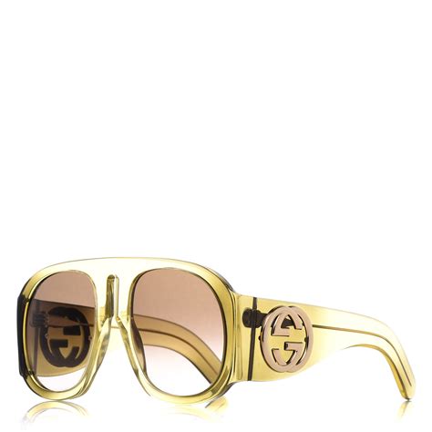 gucci sunglasses yellow|clear yellow gucci glasses.